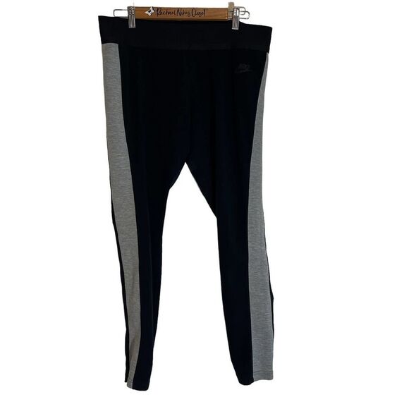 Nike Wide Waist Band  Black Leggings XL - Picture 1 of 5